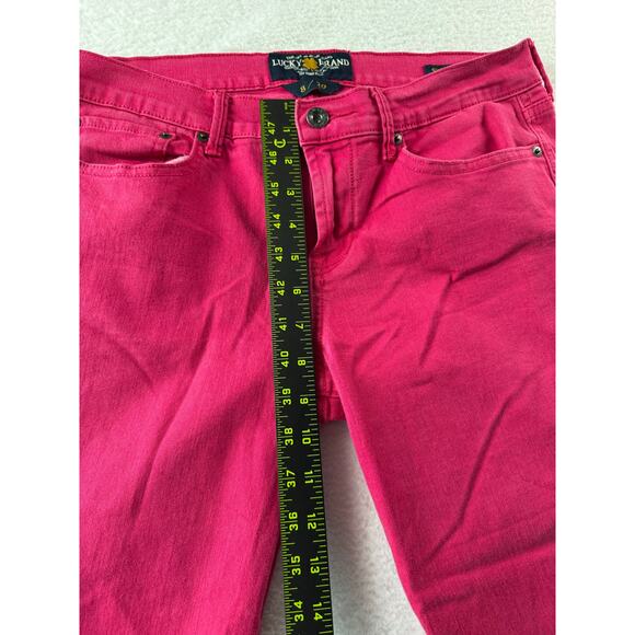 Lucky Brand Women Sweet N Crop Denim Size 8/29 Hot Pink Straight Jeans Colorful - Picture 5 of 10
